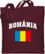 Shirtracer Baumwolltasche - Fußball EM WM - Taschen - România Schriftzug mit Flagge | Rumänisch | Romania | Rumänien - Unisize - Bordeauxrot - eu fussball 2024 em-fanartikel 2024em soccer cup euro 24