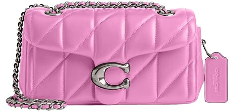 Coach Damen Quilted Tabby Shoulder Bag 20 with Chain Umhängetasche, Links/Fuchsia