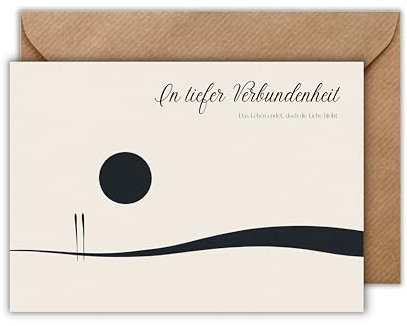 WBdesignz Trauer Karte mit Umschlag - Trauerkarte mit schönem Spruch Kondolenzkarte Beileidskarte Gedenkkarte Beileid Trauerfeier Beerdigung Anteilnahme (DIN A6)