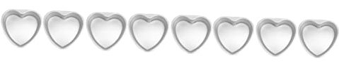 Amosfun 8 Piezas Molde De Pastel De Corazón Mini Moldes Para Tarta De Queso Bandejas Para Hornear Para Moldes Para Pasteles En Forma De Corazón Moldes Para Hornear Pasteles De Queso