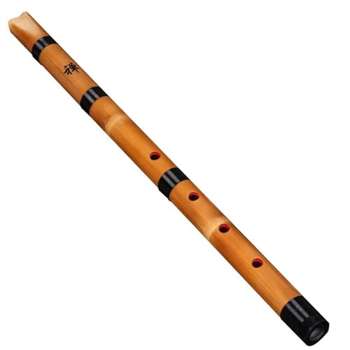 Bambusflöte Bambus Shakuhachi 5 Löcher Flöte Weiß Bambus Kurz Xiao Holzblasinstrument Flauta(Black)