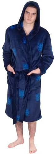 England Mens Dressing Gown Robe Hooded Fleece Official Football Gift