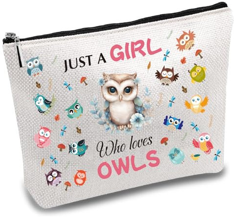CREATCABIN Eulen Make Up Taschen Für Handtasche Multifunktionale Kosmetiktasche Mit Reißverschluss Kulturbeutel Reise Waschbeutel Make Up Organizer Werkzeugtasche Aufbewahrung Tierliebhaber 25x18cm