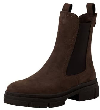 Tamaris 1-1-25901-41-405 Damen Chelsea Boot Leder/Textil grau grau