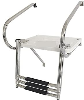 Trampolino Bianco In Acciaio Inox 304 Pieghevole Bracciolo A Gomito Varo Supporto Scaletta Telescopica Hardware Marino For Yacht - Forniture nautiche