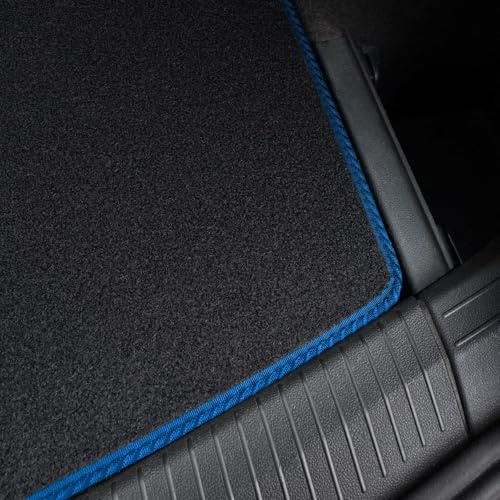 Carpet Boot Liner Compatible With Cupra Tavascan (2024+) [Upper Boot Floor] Blue Carpet Tailored Fit 550Gsm Protector Boot Mat Anti-Slip Durable Water-Resistant Easy Clean Custom Fit Dog Friendly