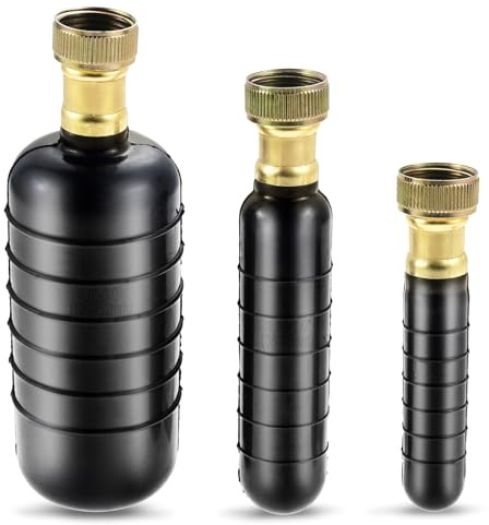 DRELD 3Pcs Drain Cleaning Bladders Kit Fits 1 to 6 Pipes for Sewer Lines | Water-Powered Unclogger for Stubborn Blockages in Sewer Lines, Bathroom Sinks, Showers & Swimming Pools