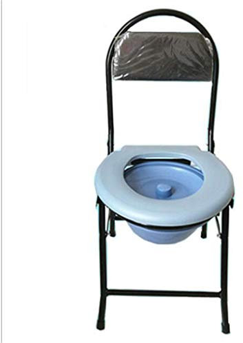 Siège de toilette pliable à dossier haut avec chaise percée pour personnes âgées