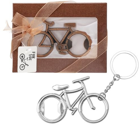 APOMOONS 2 Stück Flaschenöffner Schlüsselanhänger, Herren Flaschenöffner Fahrrad, Bieröffner Lustig Schlüsselanhänger Fahrrad Deko, Bottle Opener Fahrrad Geschenk für Geburtstagsfeier Hochzeit