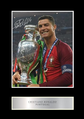 Ronaldo Vorgedrucktes Signatur-Foto-Display #1, gedrucktes Autogramm, Bild, 25,4 x 20,3 cm Passepartout