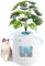 Lifewit Katzenklo Blumentopf mit Pflanze & Schaufel, Katzenklo Versteckt mit Geruchsbeseitigung, Infrarot-Sensor, Katzentoilette XXL Katzenklo groß für Wohnzimmer, Schlafzimmer, Ecke, Weiß