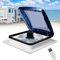 Cplsntaeam Ventilateur de Toit pour Caravane, 400 mm x 400 mm, avec télécommande, capteur de Pluie, 10 Vitesses, Ventilation pour Camping-Car