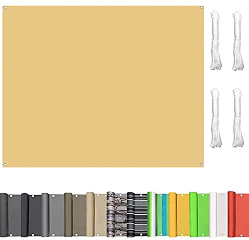 Elegant Beige 3,5 x 4 m Segeltuch-Markise, Outdoor-Segel mit Befestigungsseilen, für Garten, Terrasse, Strand und Pool-Partys, perfekte Schattenlösung