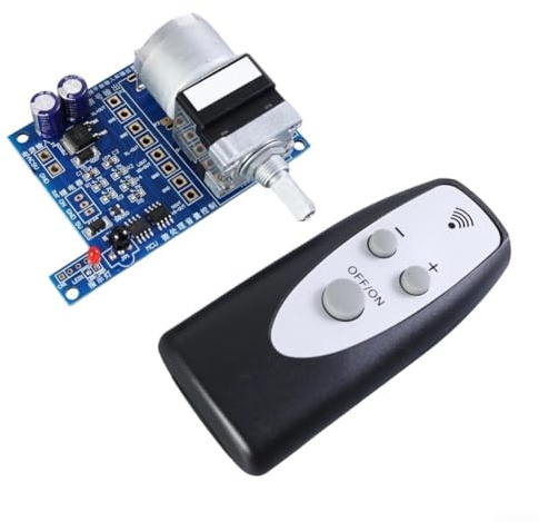 HpLive Fernbedienbare Lautstärkeregelplatine mit 50K/100K Potentiometer für DIY Audio Vorverstärker, AC 12V–220V, 8 x 5,1 cm(No Potential)