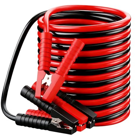 Starthilfekabel Auto, 2X5M 3000Amp Überbrückungskabel Auto, Starterkabel, Hochleistungs Starthilfekabel mit Starken Klemmen für PKW LKW, Extra Dickes Kupferkernf