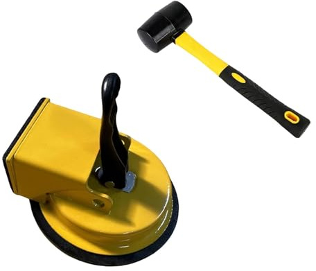 XLWLLNJ Floor Fixer Werkzeug Laminat Vinylboden Reparatur Saugnapf Mallet Aluminiumlegierung Ergonomisch Leicht Transportierbar für Haus Installation Und, Gelb