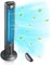 Airvention X01A Oscillating Premium Tower Fan, Quiet Remote Controlled Space Saving Fan with Timer For Home Office Use, Energy Efficient Design, 3 Silent Speeds and Modes, 43, Black