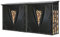 QUICK STAR 2 Stück Metall Kaminholzregal Anthrazit 143 x 70 x 145 cm Garten Kaminholzunterstand 2,8 m³ / 4 SRM Stapelhilfe Aussen mit Wetterschutz