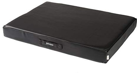 JAMAXX Premium Hundekissen - Orthopädisch Memory Schaumstoff-Flocken, Waschbar Abnehmbarer Bezug Wasserabweisend - Hundebett mit Canvas Stoffbezug PDB1017 (M) 65x50 Schwarz