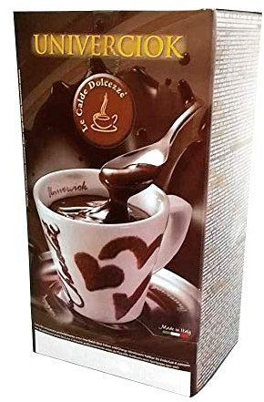 Le Calde Dolcezze | 30 x 32 g Nougat Gianduia Chocolate | Trinkschokolade aus Italien | 960 g Display | Puddingschokolade Gianduia nach italienischer Art | Univerciok