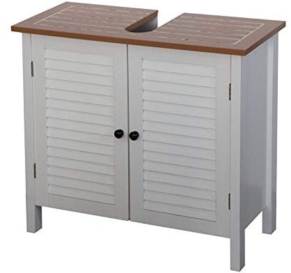 HTI-Line Waschbeckenunterschrank Bambus Mit Siphonausschnitt