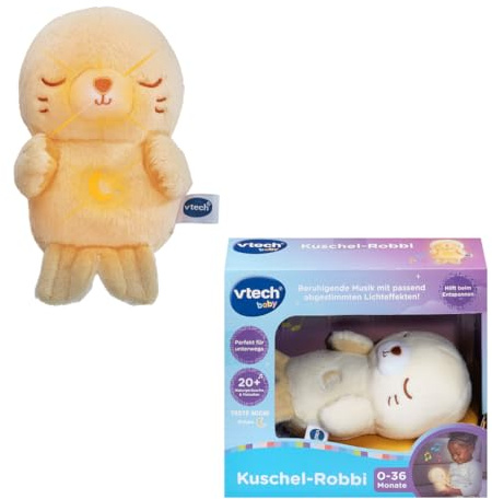 VTech Kuschel-Robbi – Kuscheltier mit Licht, Melodien & Naturgeräuschen
