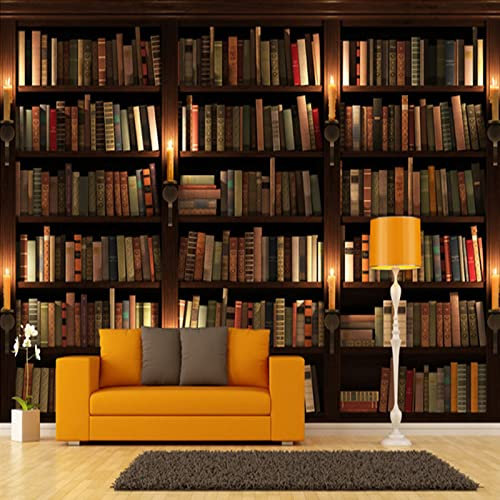 Benutzerdefinierte 3D Tapete Stereo Simulation Bücherregal Fototapete für Bibliothek Arbeitszimmer Wohnzimmer Dekor Vliestapete