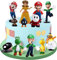 NA Mario Tortendeko 12 Stück,Super Mario Tortendeko,Super Mario Kuchen Deko,Cake Topper Super Mario,Mario Kuchen Dekoration,Mario Figuren Set für Burtstag Deko,Kinder Geburtstag Party