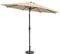 GardenKraft 2m Outdoor Garden Parasols/Tilt & Crank Mechanism / 6 Steel Ribs/UV 30 Protection/Durable Polyester Material (Beige)