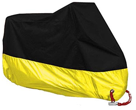 WTAXBH Motorrad Abdeckung Abdeckplane Tuch Moto Scooter-Abdeckungs-Schutz wasserdichte Regen Staubdichtes Fahrrad-Kasten-Zelt Motorradabdeckung (Color : Yellow, Size : 3XL 2300mm)