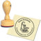 Stempel Adressstempel Holzstempel - alter Brunnen - rund ∅ 40mm personalisiert als Firmenstempel Namensstempel Bürostempel