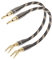 SKW Serie HI-FI BiWire Jumpers, Cable jumper para altavoz, Cobre de alta pureza Banana a Spade Cable de puente para altavoz - 2 cables/set