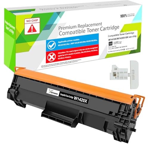 TOPRINT Nicht Kompatibel mit Druckern, Die EIN e am Ende der Modellnummer Haben [KEIN CHIP, MIT Werkzeug] 142X W1420X ( 142A W1420A ) Kompatible Tonerkartusche für M110w MFP M139 M140 M140w Drucker
