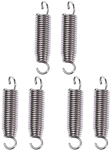 Milisten 6 Stück Cajon Bass Steel Drum Complete Percussion Spring Foot Stainless Replacement Kick Assembly Silver Dämpfer for Accessories Instrument/Pedal Springs, Parts