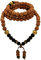 Samsara Tibetische Halskette aus Rudraksha und Onyx - Tibetisches Mala mit 108 Perlen