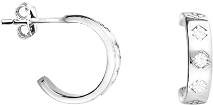 SOFIA MILANI - Damen Ohrringe 925 Silber - mit Zirkonia Steinen - Steck Creole