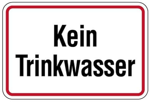 Aufkleber Warnung „Kein Trinkwasser“ Hinweis Warn Schild Folie selbstklebend | Größe wählbar Made in Germany, Größe: 10x15cm
