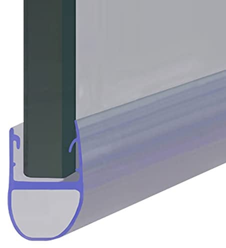 Shower Seal for Screens, Doors or Panels | Fits 8, 9 or 10mm Glass | Round Bubble Shape Seals Gaps of Up to 12mm | 80cm, 90cm, 140cm, 200cm or 250cm Long | Clear or Black | SEAL158 (80cm, Clear)