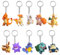 FAINCA Schlüsselanhänger, 10 Stück Silikon Schlüsselringe, Niedlich Anime Schlüsselbund, Personalisierter Schlüsselanhänger, Schlüssel Anhänger, Schultasche Decor Keychain