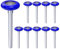 QUARKZMAN 10pcs 1.8 Roulettes de porte de garage en nylon pour rail de garage de 2, roues de porte de garage silencieuses de 4.25 avec roulement de précision 6200zz à 8 billes, bleu