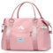 FIORETTO Damen Reisetasche Sporttasche Handgepäck Weekender Bag Schwimmtasche Wasserdicht Travel Bag Duffle Bag Fitnesstasche Trainingstasche für Damen Rosa Large