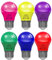 LUTW Bunte Glühbirnen E27, 5W LED Farbige Glühbirne ersetzt 40W Glühlampe, G45 Globe Farbig Leuchtmittel Lampe für Hochzeit Halloween Weihnachten Party Bar, Lila Rosa Gelb Grün Rot Blau, 6 Stück