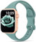 DigiHero Slim Strap Compatible with Apple Watch Straps 40mm 38mm 41mm 42mm 44mm 45mm 49mm for Women Men,Thin Narrow Soft Silicone Sport Strap for iWatch Series 9/8/7/6/5/4/3 Ultra/2 SE. Pine Green S