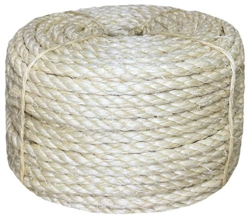 Rantry Cuerda 100% sisal 8 mm 50 m Sogas y Cuerdas metálicas