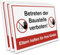 PRIMUS-PRINT – Betreten der Baustelle verboten Schild – Eltern haften für ihre Kinder – Sicherheitsschild für Baustellen – Aluminium Verbund oder Hartschaum – 20x30 cm – UV-beständig – 3er Set