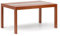 BOX FURNITURE Mesa Comedor de Madera Natural y Cristal Templado 145x90x75cm Acabado Color Cerezo