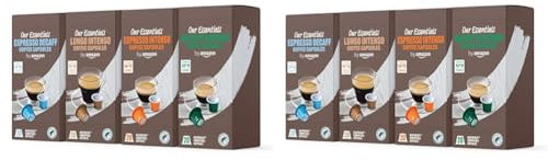 by Amazon Café - Nespresso Paquete Variado Intenso, 50% Arábica 50% Robusta, 80 Unidad, 4 Paquetes de 20 (Paquete de 2)