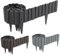 FIVMEN Bordure de pelouse en plastique - 2,3 m - Aspect bois - Avec broches de 10 cm - Imitation grain du bois - Pour jardin - Anthracite