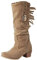 Botas Gruesas de Gamuza para Mujer, Botas de de Color con tacón, Botas de Mujer con Flecos sólidos de de imitación Botas Mujer Cordones Botas Mujer Negras NiñA Nieve (Khaki, 38)