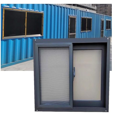 Generico Finestre for capannoni Singole in Alluminio, finestre for Case mobili, finestre scorrevoli Orizzontali Trasparenti con Vetro for Garage, Casette da Gioco(31.5x39.4in/80x100cm)